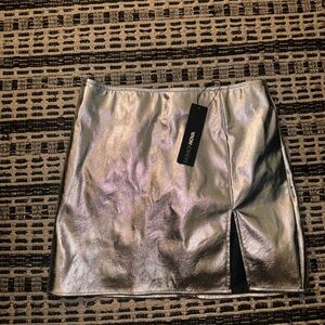 Mini High Waist Skirt with slit